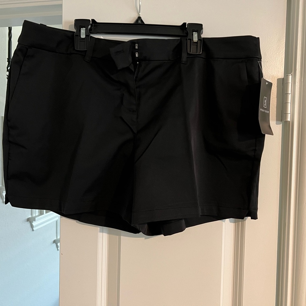 Black Women's PGA Golfer Shorts.